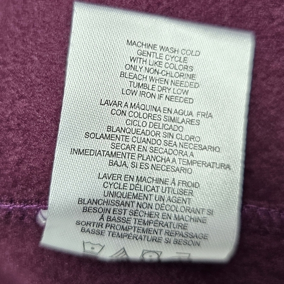 Big Chill Fig Leopard Sherpa-Lined Hood Fleece Anorak Womens SMALL BURGUNDY WINE - Picture 11 of 12